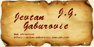 Jevtan Gaburović vizit kartica
